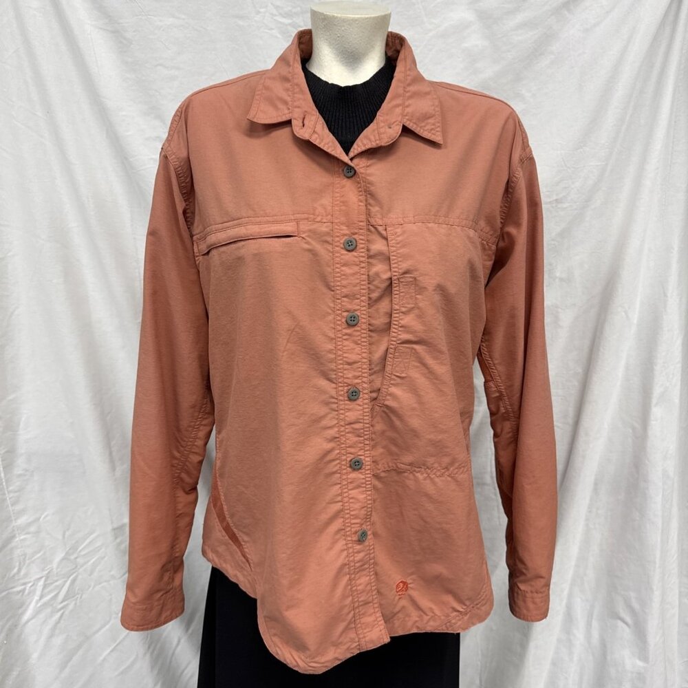 Women’s‎ Size 12 Mountain Hard Wear Collared Long Sleeve Button Front Pockets